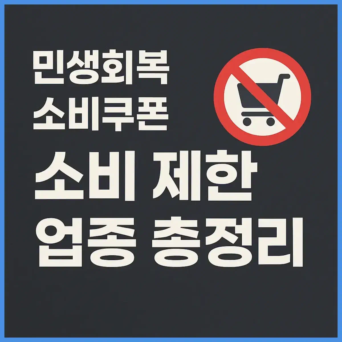 민생회복 소비쿠폰 소비 제한 업종 총정리 민생회복 지원금 사용 전 반드시 확인하세요